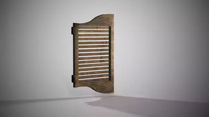 Western Saloon Door - PBR Game Ready Low-poly 3D model