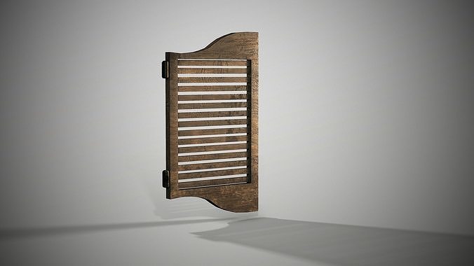 Western Saloon Door - PBR Game Ready Low-poly 3D model Low-poly 3D model