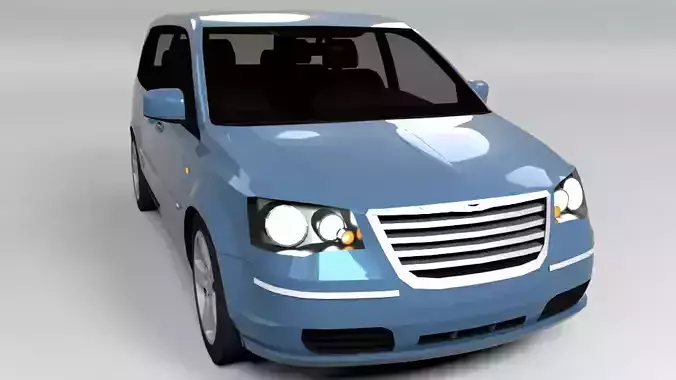 CHRYSLER VOYAGER LOWPOLY Low-poly 3D model