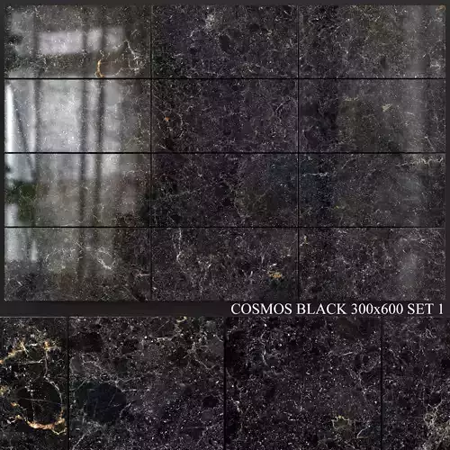 Yurtbay Seramik Cosmos Black 300x600 Set 1