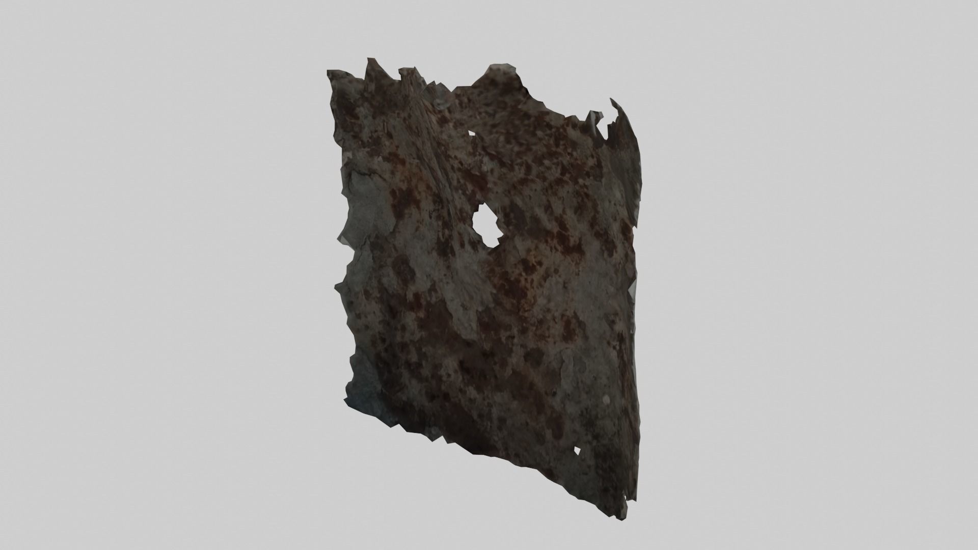 Rusty Shovel Blade Low-poly 3D model_3