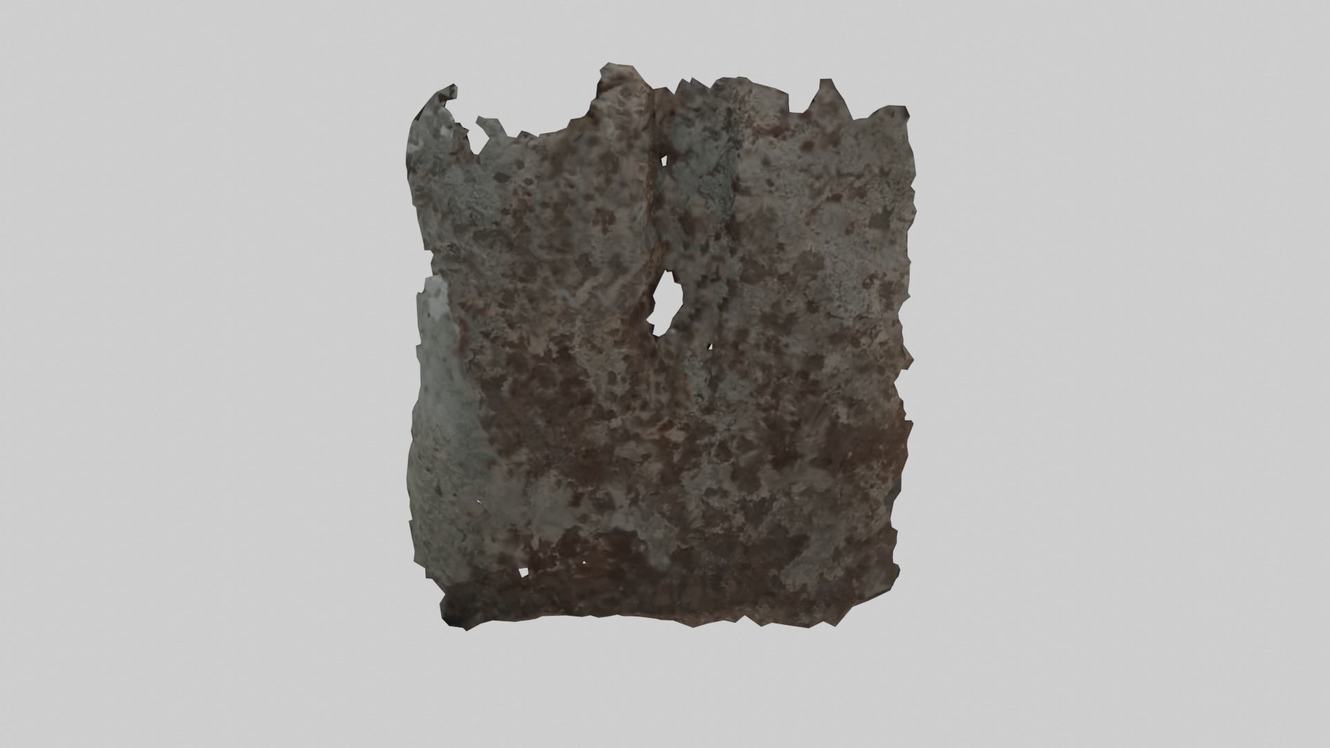 Rusty Shovel Blade Low-poly 3D model_7