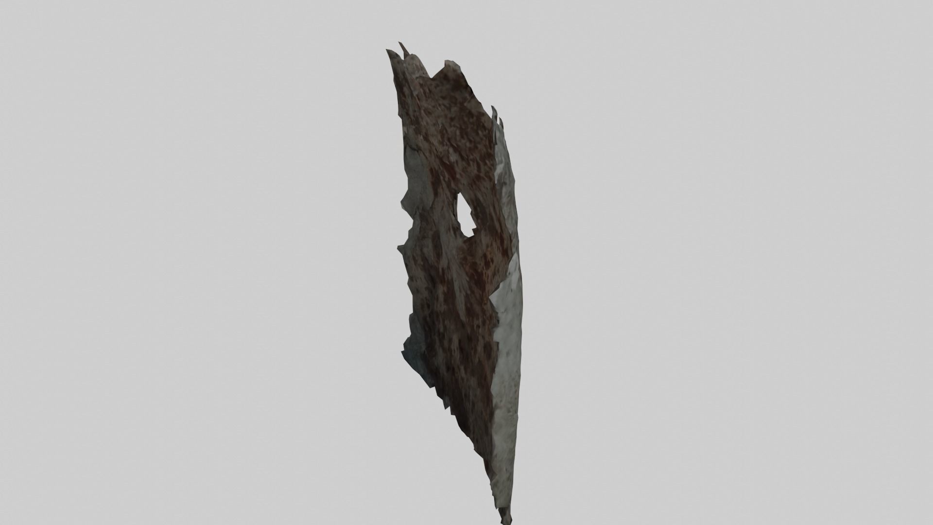 Rusty Shovel Blade Low-poly 3D model_4
