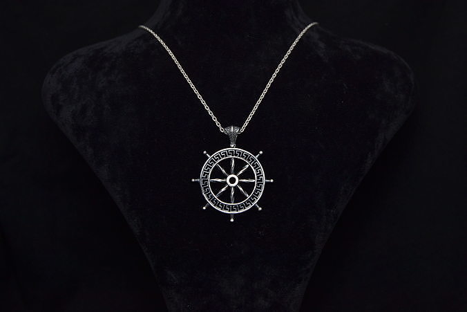 Rudder greek ship wheel 3D print model