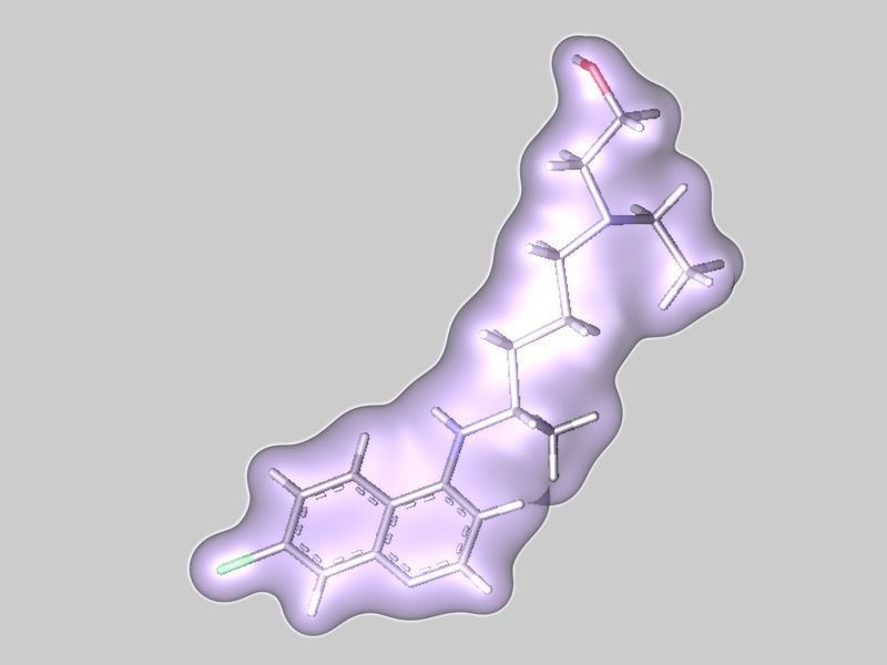 Hydroxychloroquine molecule 3D model_6