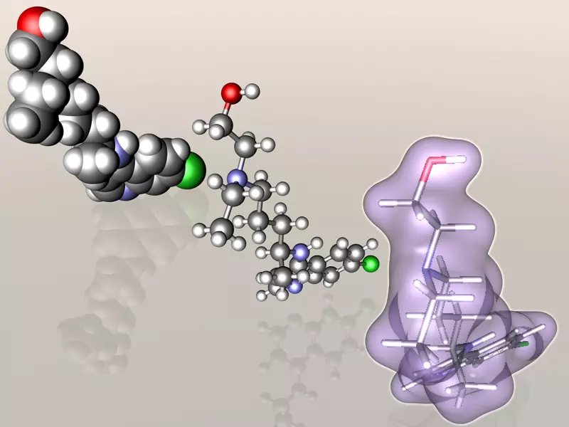 Hydroxychloroquine molecule 3D model_0