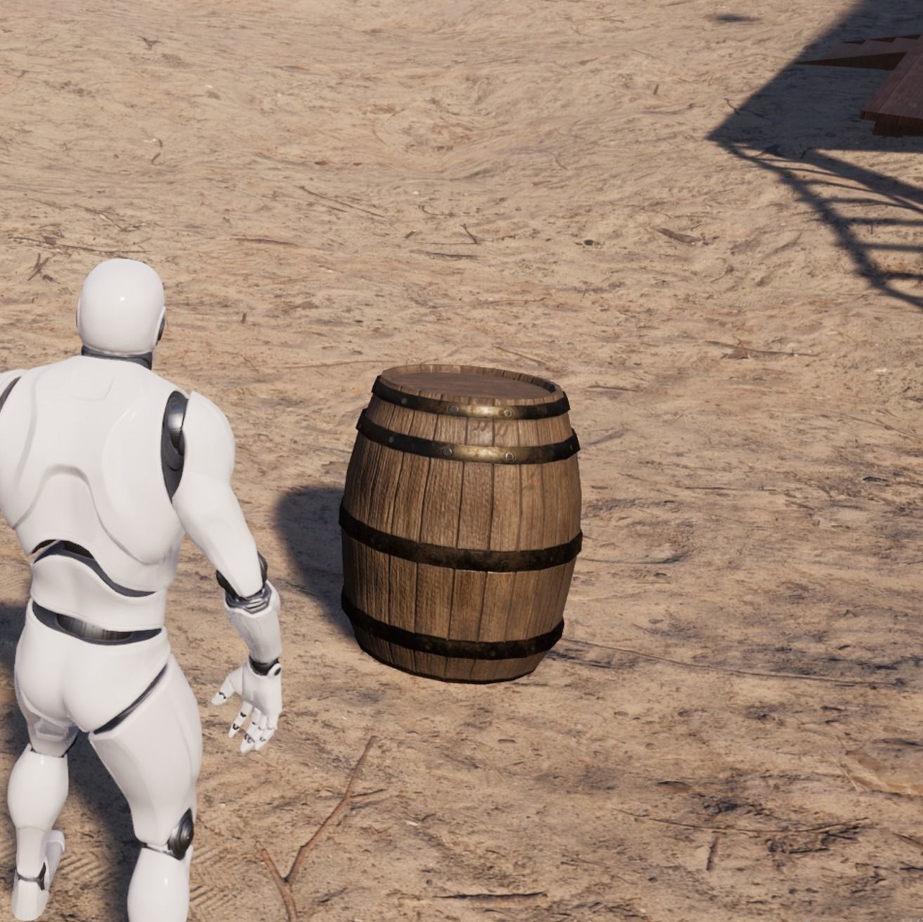 Old wooden barrel - PBR Game Ready Low-poly 3D model Low-poly 3D model_3