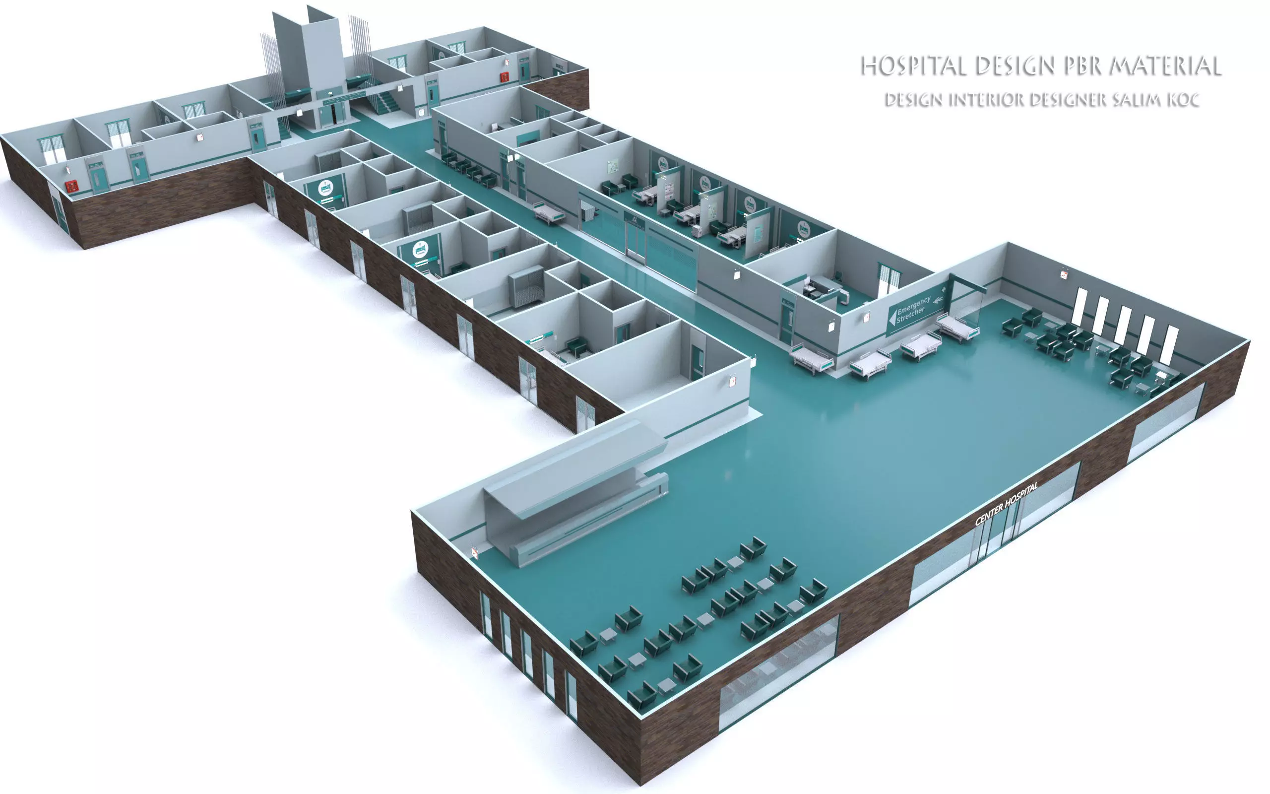 Hospital 3d model floor plan 3D model