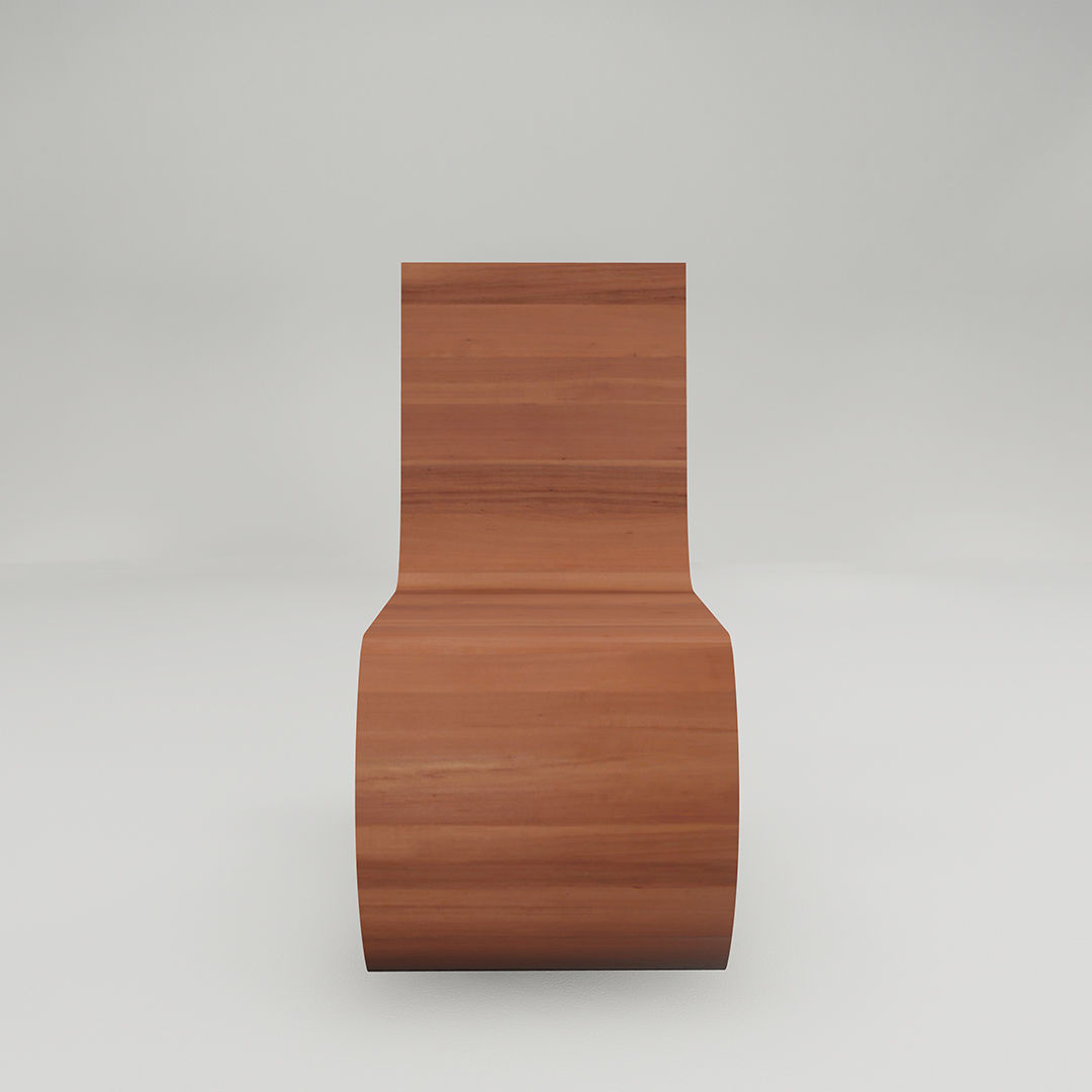 Loop chair - minimalist chair Low-poly 3D model_2