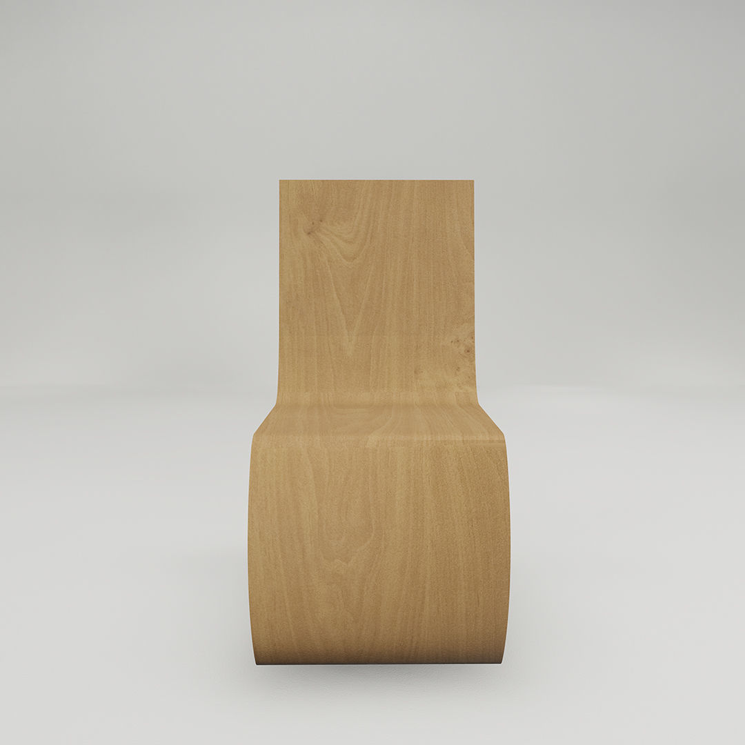 Loop chair - minimalist chair Low-poly 3D model_5