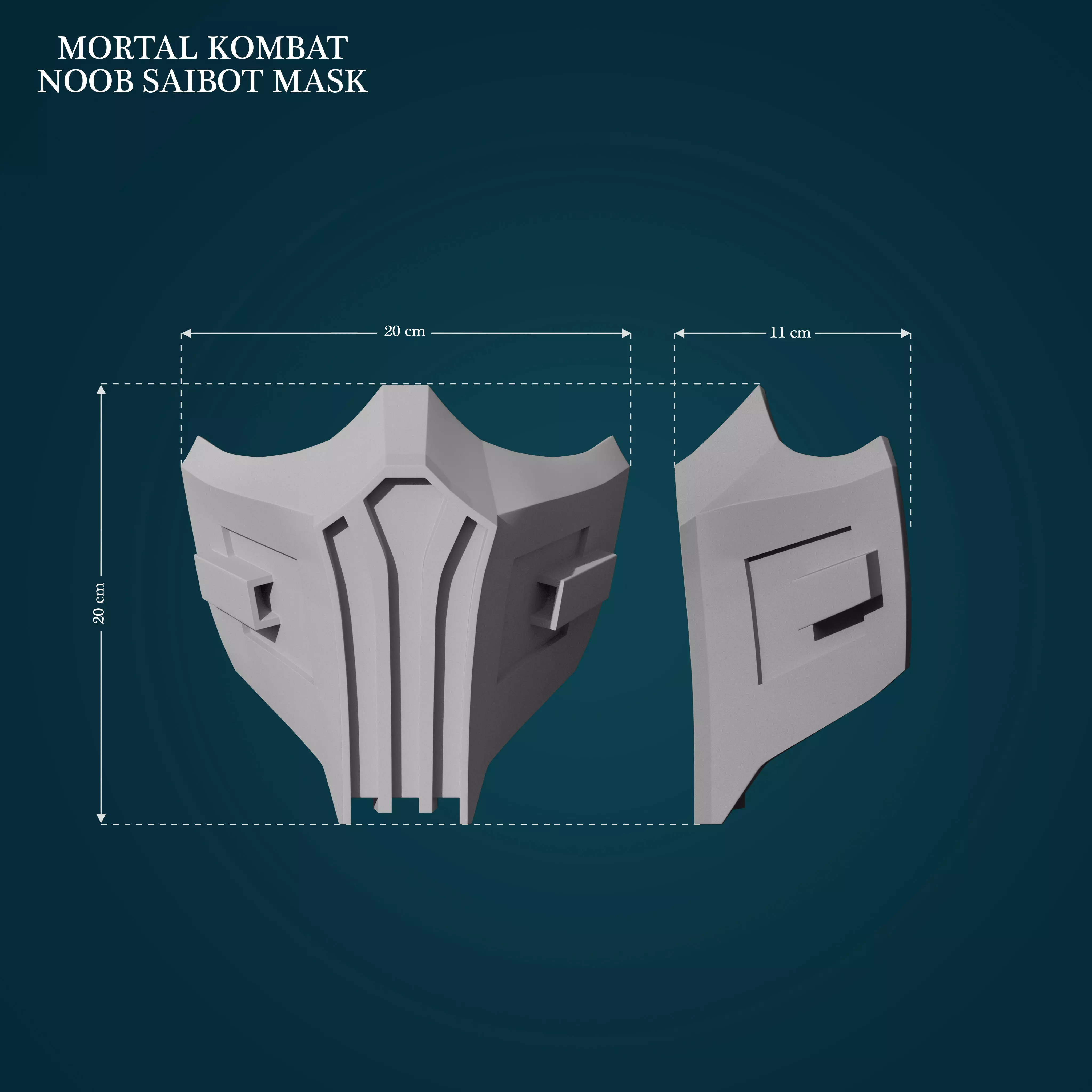 Noob Saibot Mask from Mortal Kombat 3D print model_0