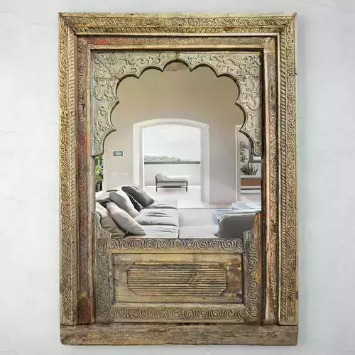 Antique Rajasthan Balcony Mirror 3D model