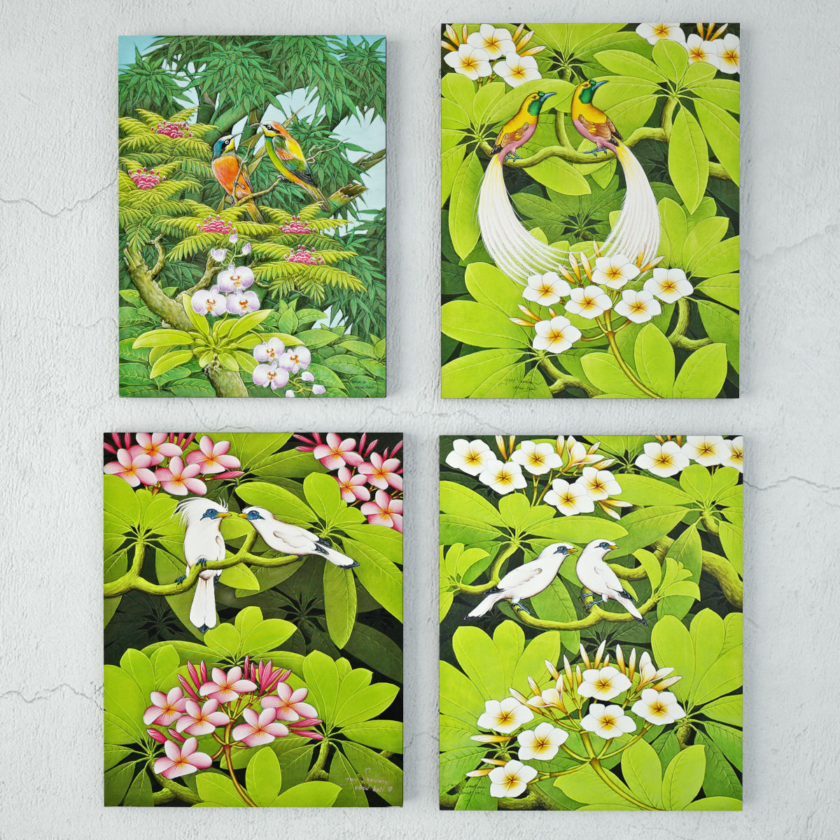 Balinese Garden Bird Paintings 3D model_4