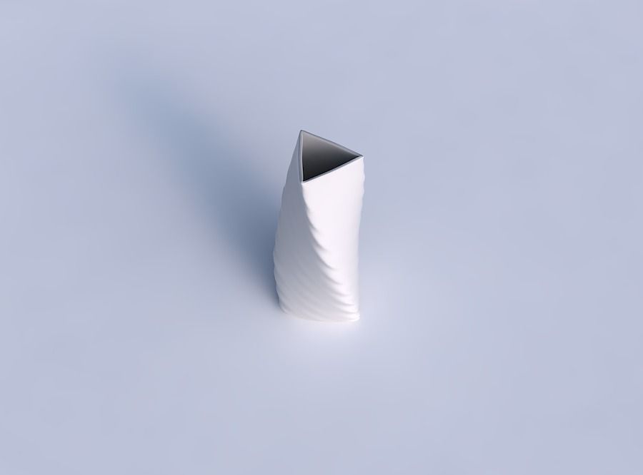 Vase twist triangle with relaxed large twists 3D print model_1