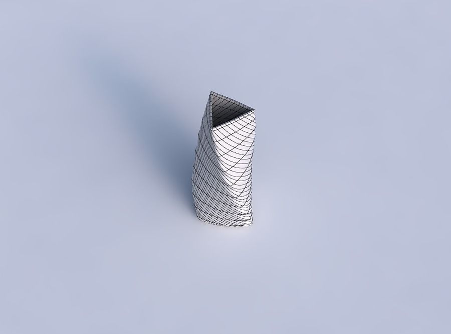 Vase twist triangle with relaxed large twists 3D print model_6