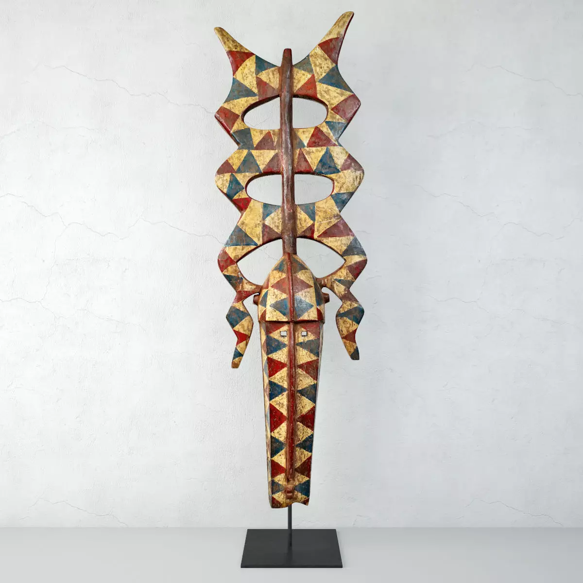 Burkina Faso Nwenke Helmet Mask 3D model_0