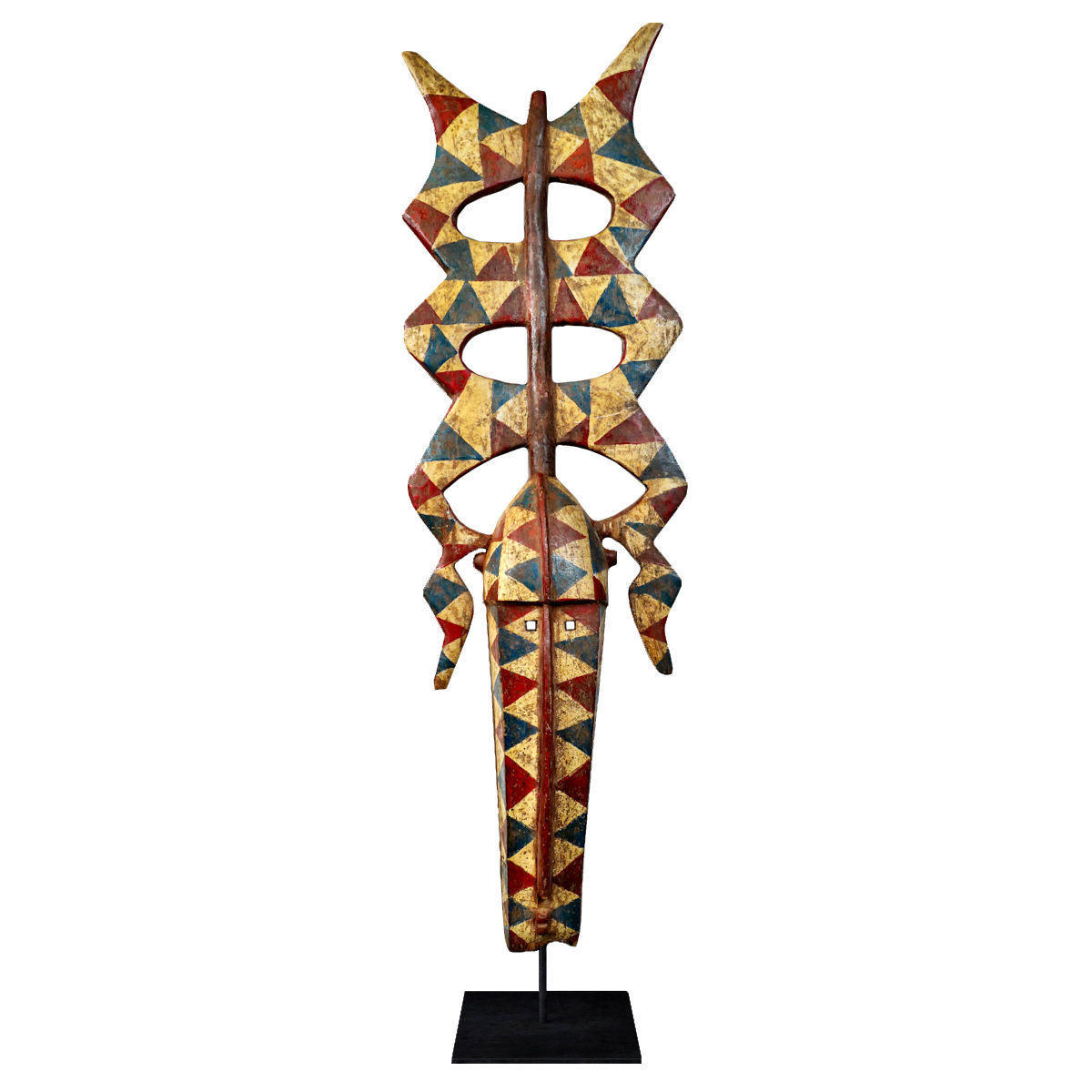 Burkina Faso Nwenke Helmet Mask 3D model_1