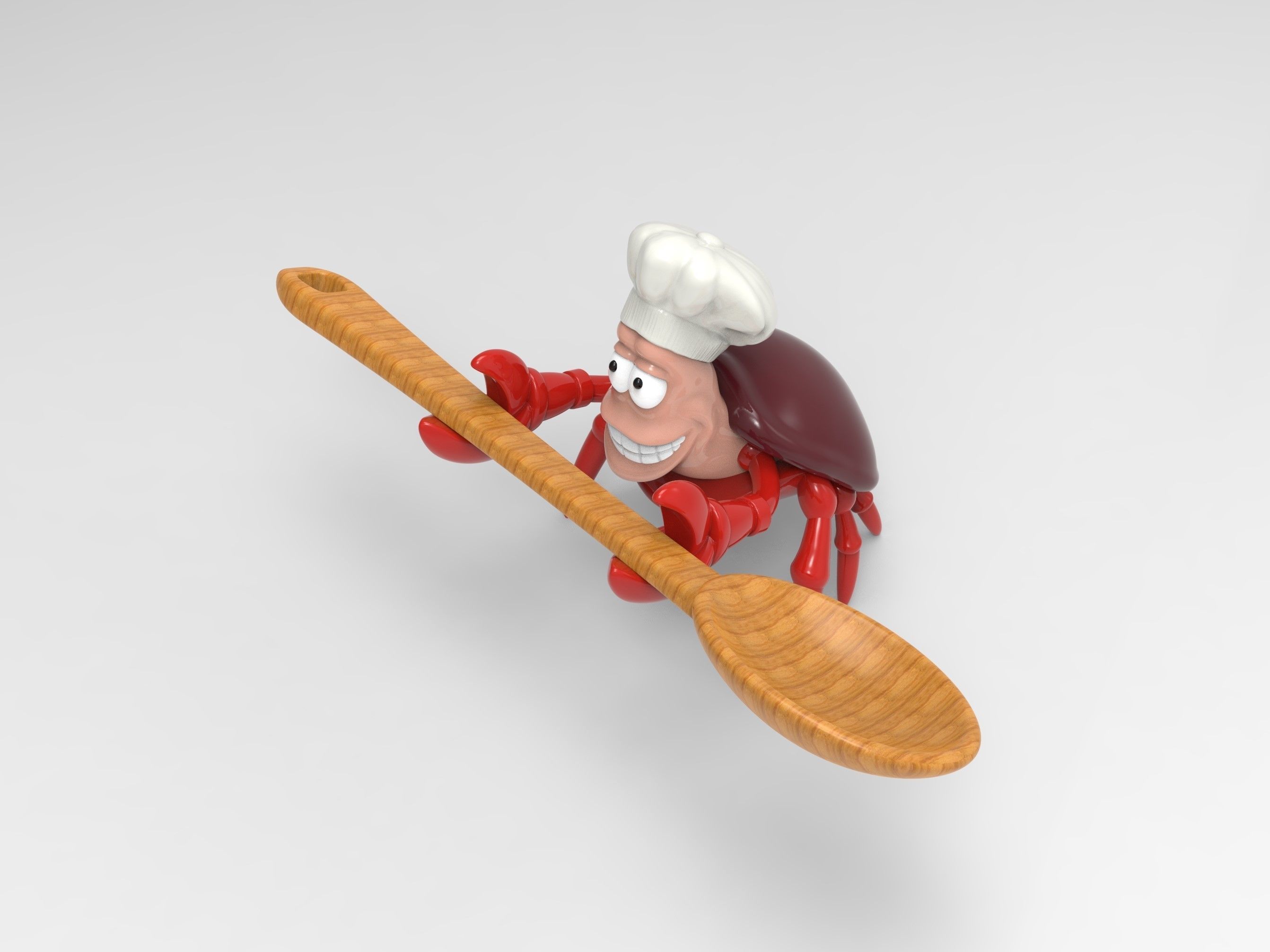 Chef Sebastian Spoon Holder 3D print model_2