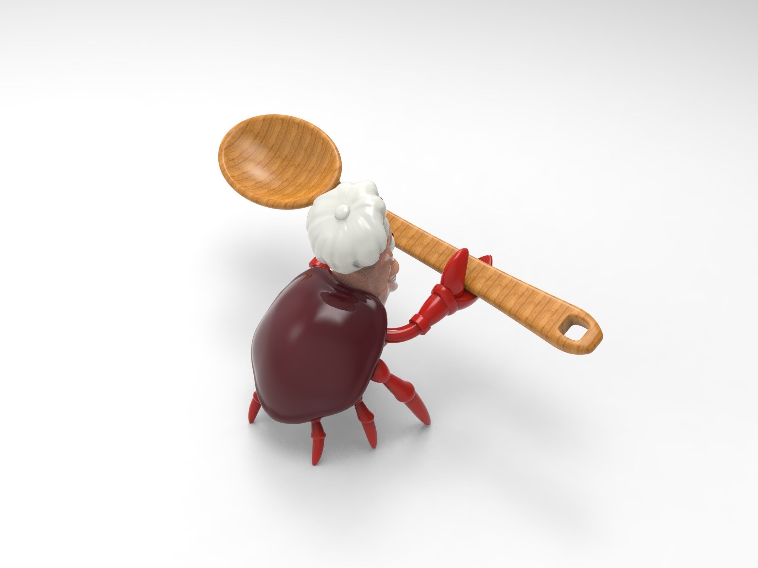 Chef Sebastian Spoon Holder 3D print model_3