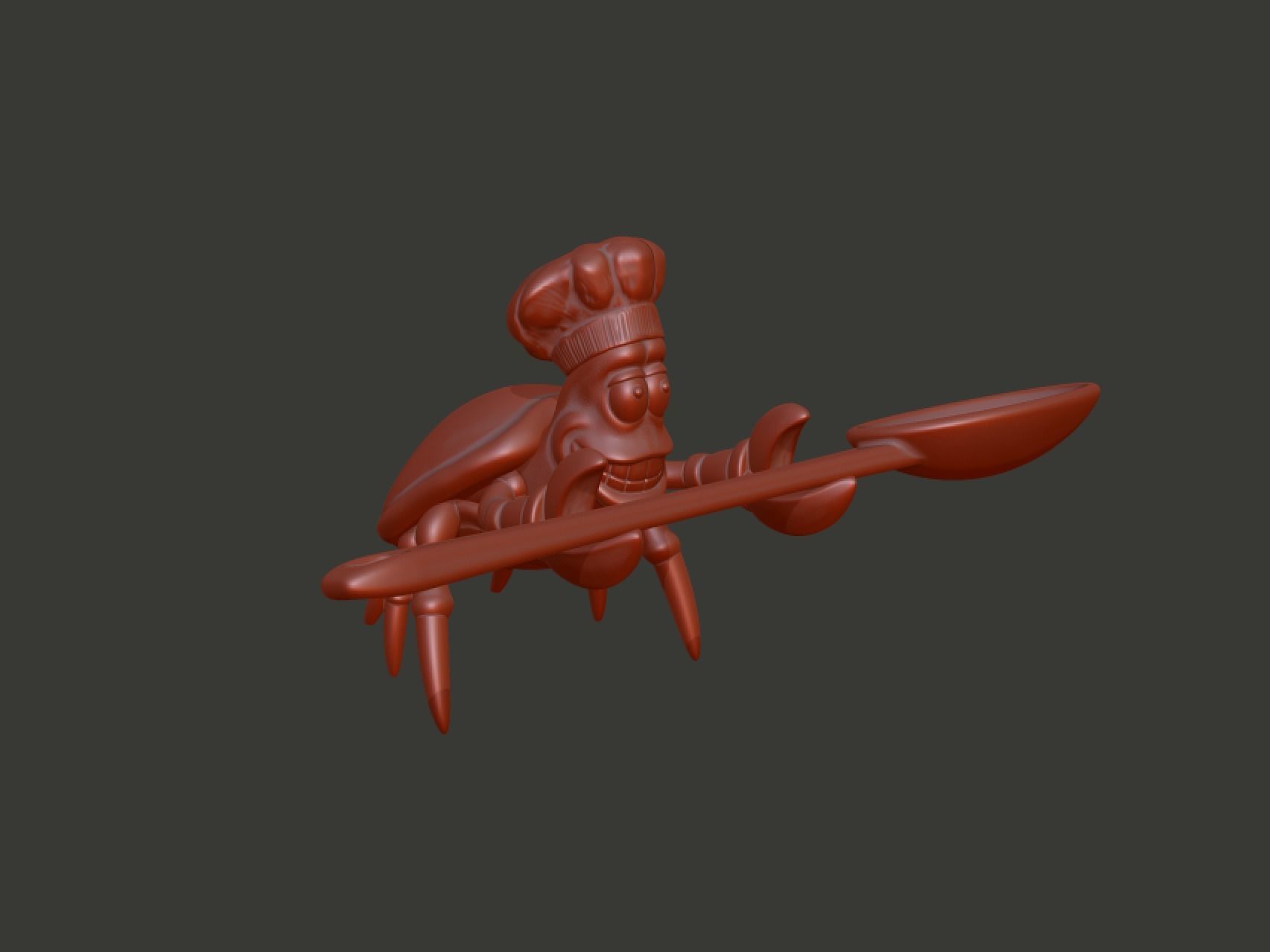 Chef Sebastian Spoon Holder 3D print model_8