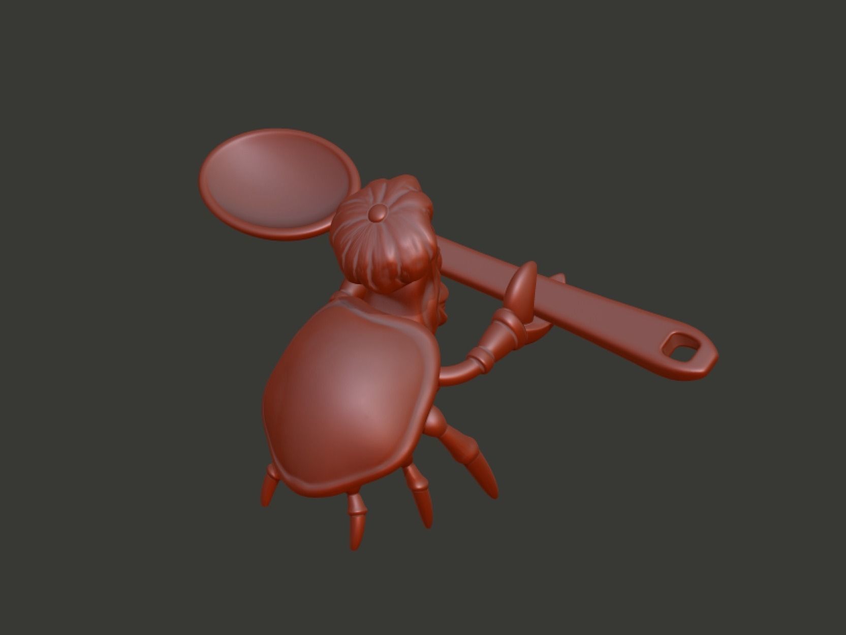 Chef Sebastian Spoon Holder 3D print model_9
