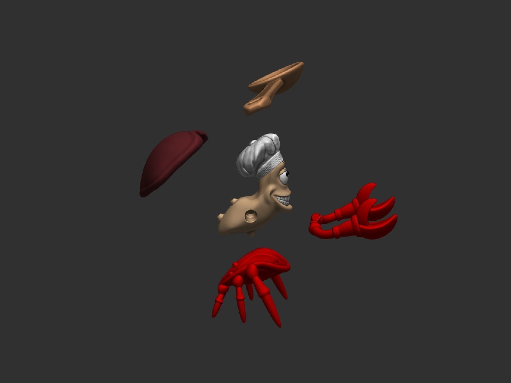 Chef Sebastian Spoon Holder 3D print model_4