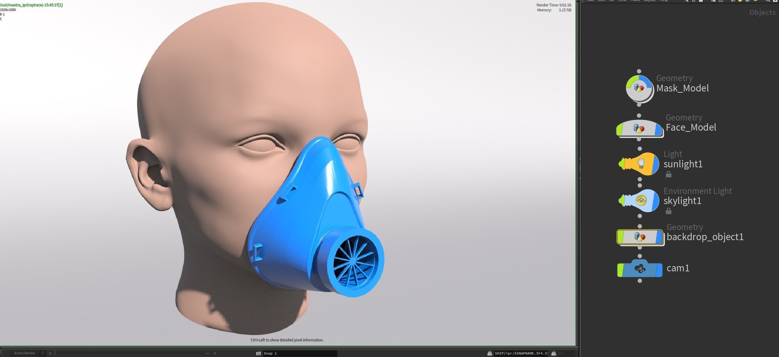Face Mask for covid-19 virus protection Free 3D print model_3