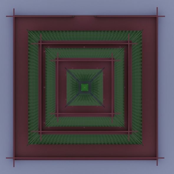 Ancient Chinese House Low-poly 3D model_5