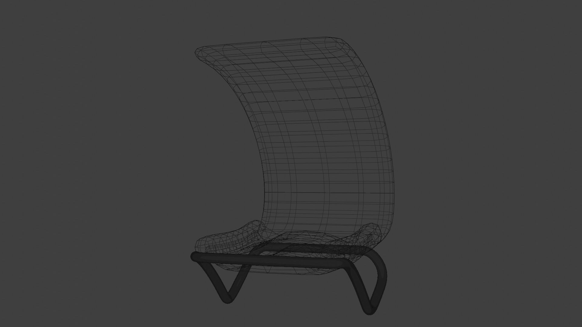 Chair with pattern Low-poly 3D model_2
