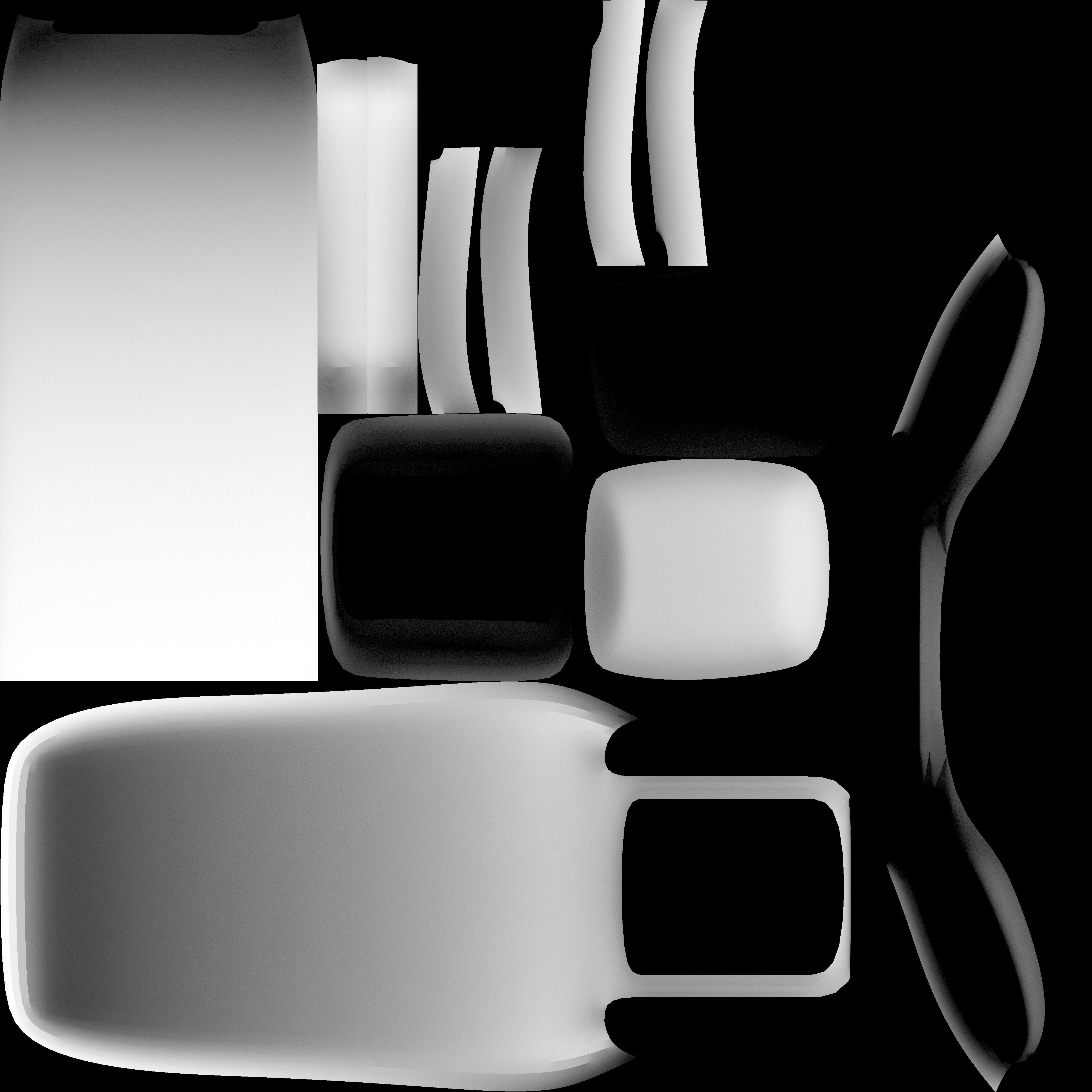 Chair with pattern Low-poly 3D model_4