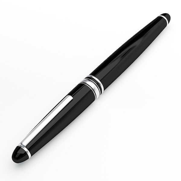 Luxury fountain pen 3D model_2