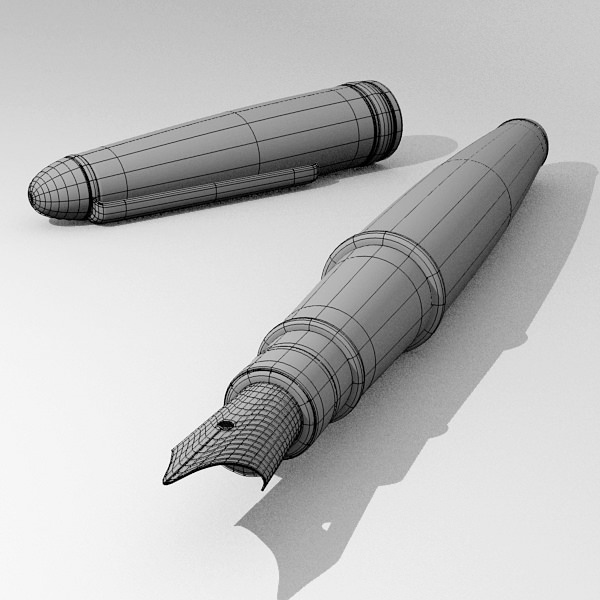Luxury fountain pen 3D model_3