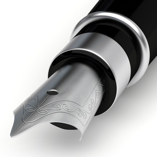 Luxury fountain pen 3D model_5