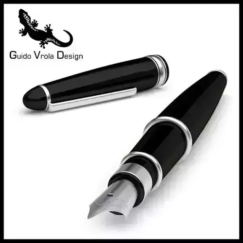 Luxury fountain pen 3D model