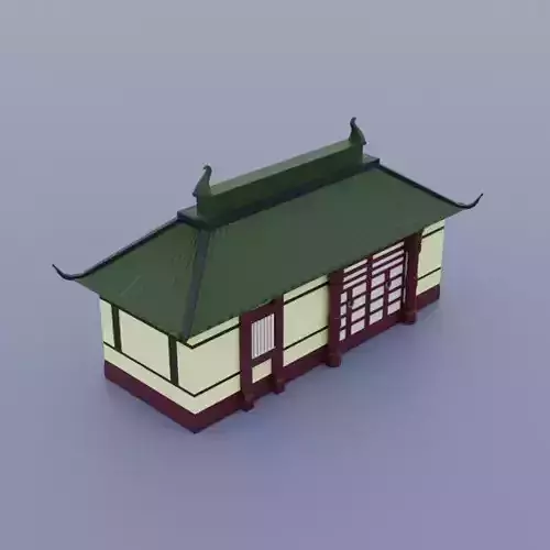Low Poly old Chinese House