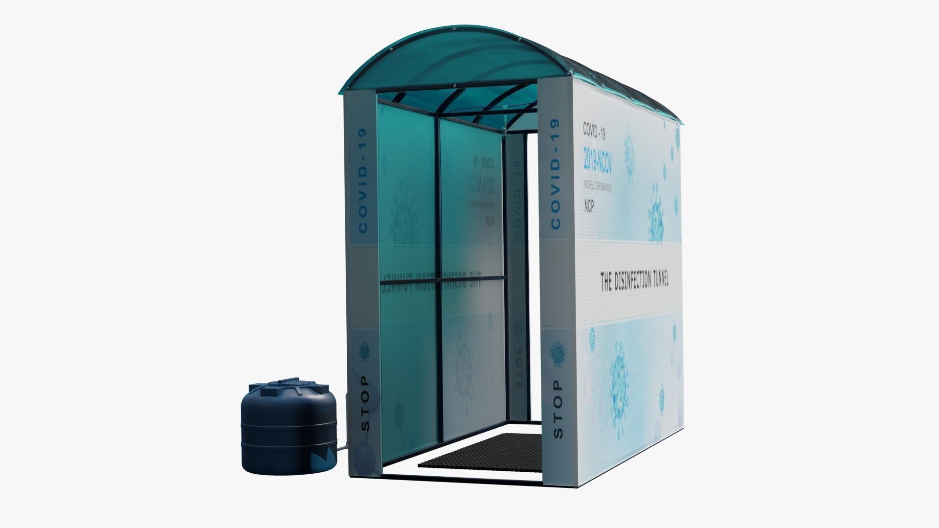 Disinfection tunnel 3D model_1