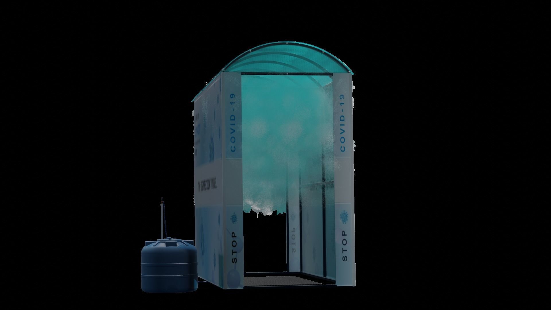 Disinfection tunnel 3D model_19