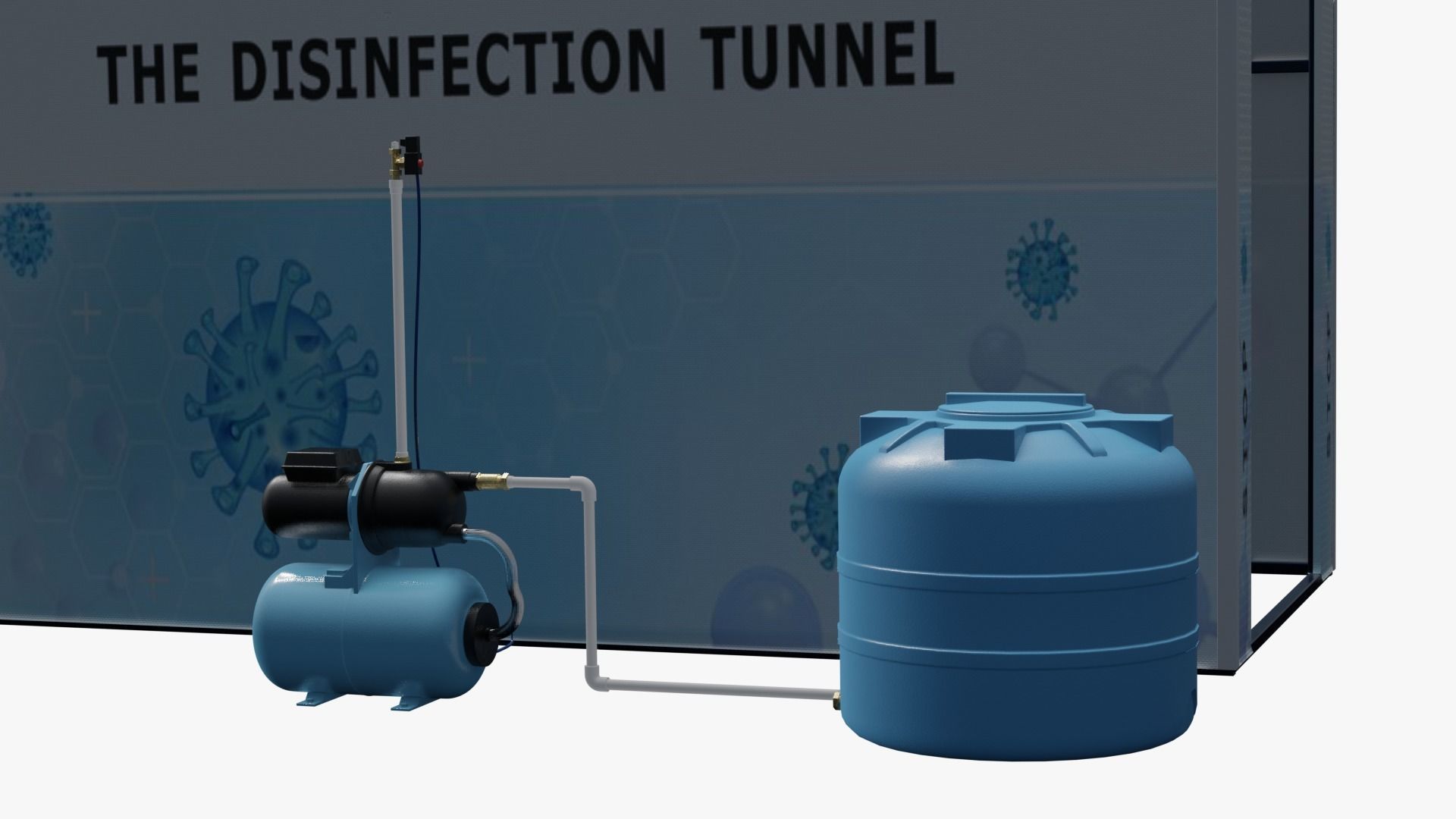 Disinfection tunnel 3D model_3