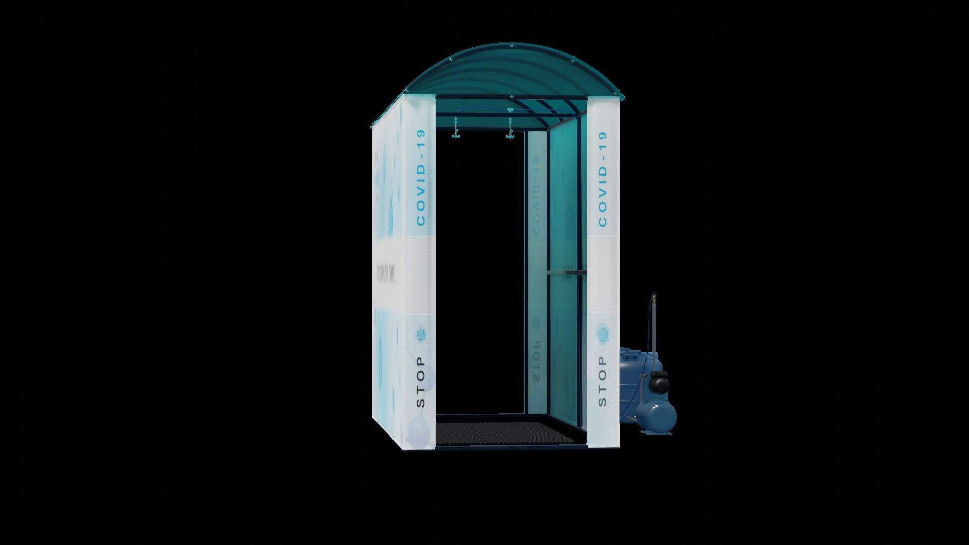 Disinfection tunnel 3D model_13