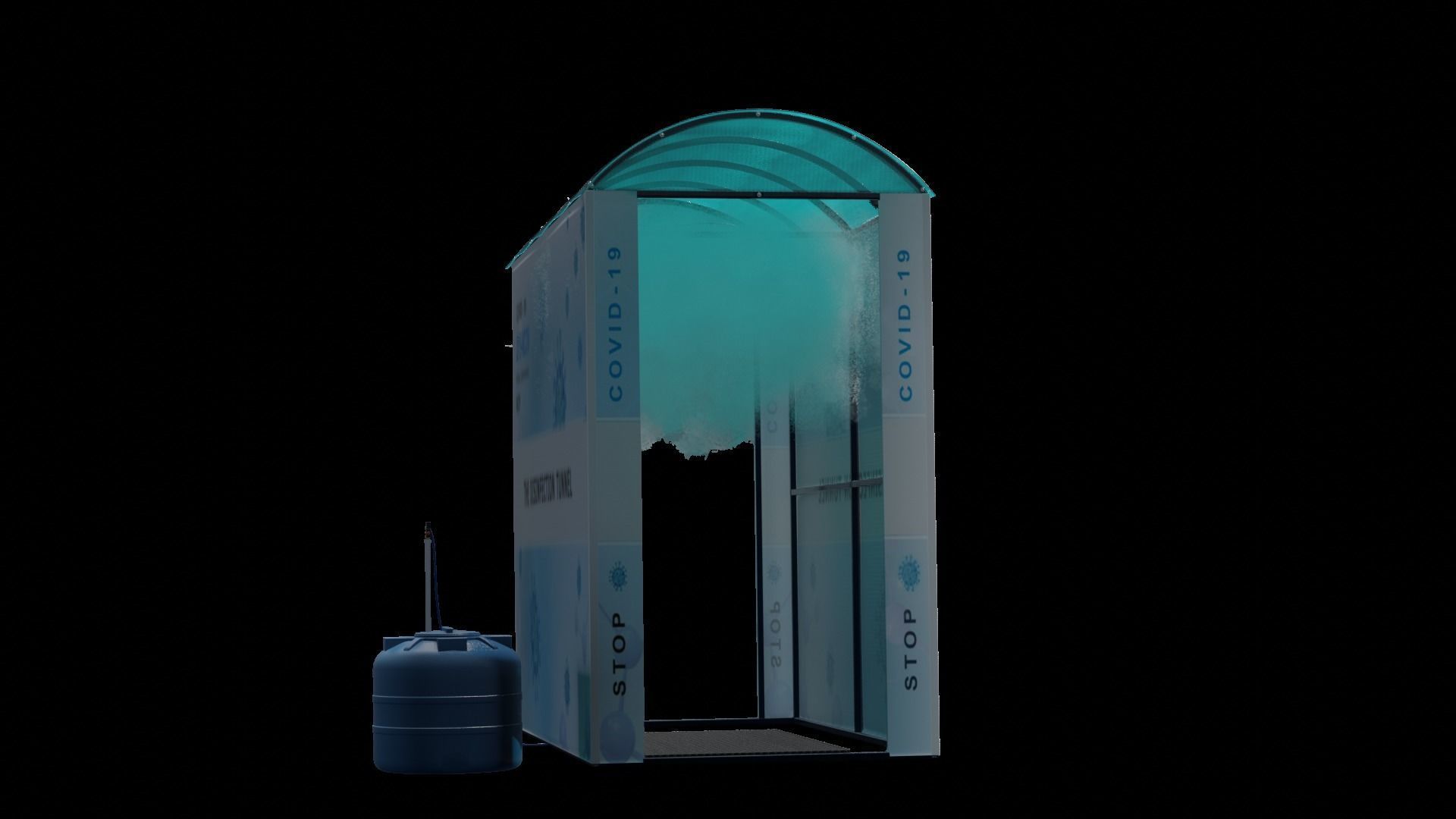 Disinfection tunnel 3D model_20