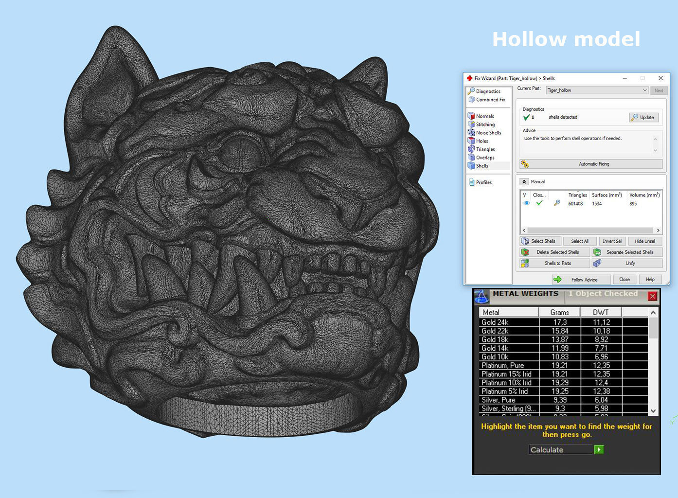 Tiger Head Ornamental 3D print model_11