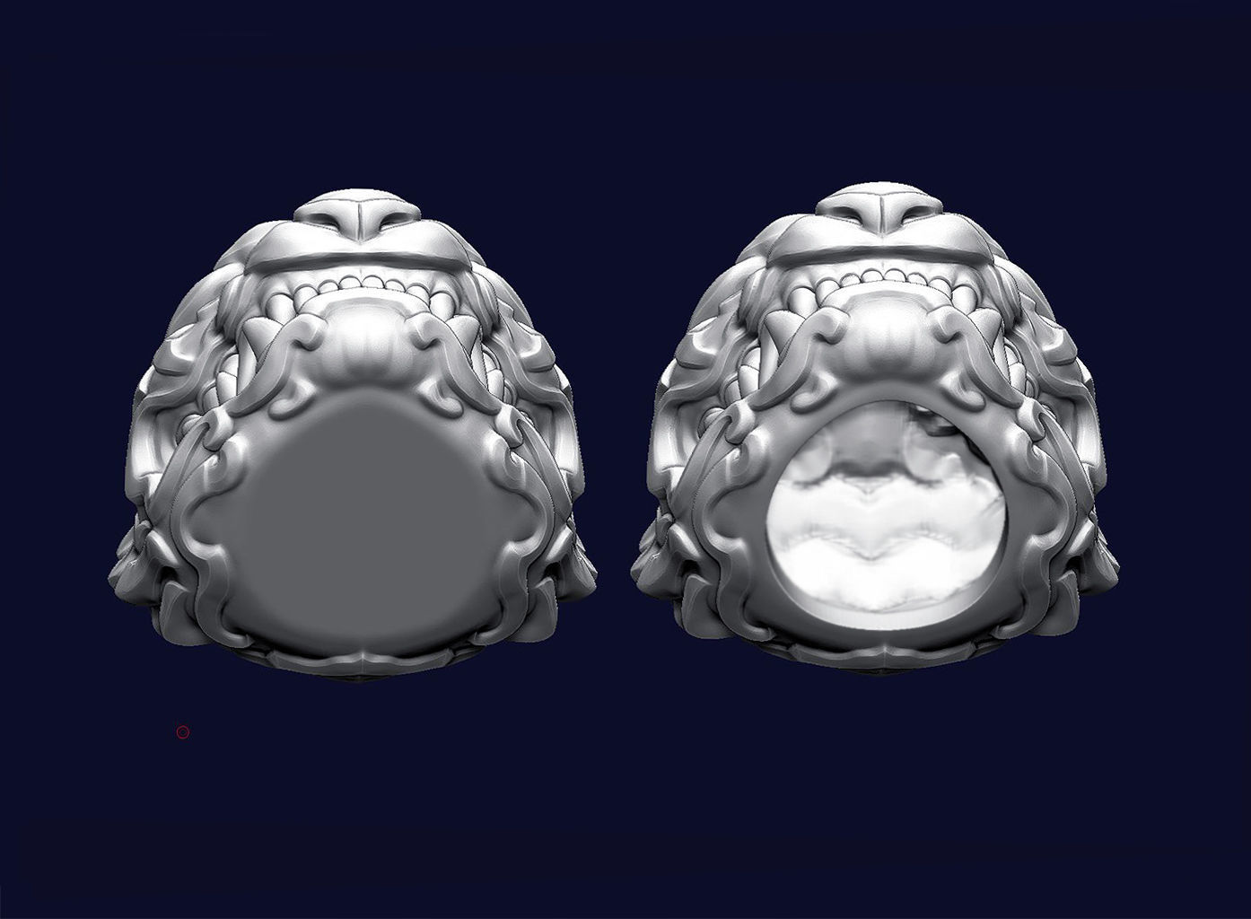 Tiger Head Ornamental 3D print model_9