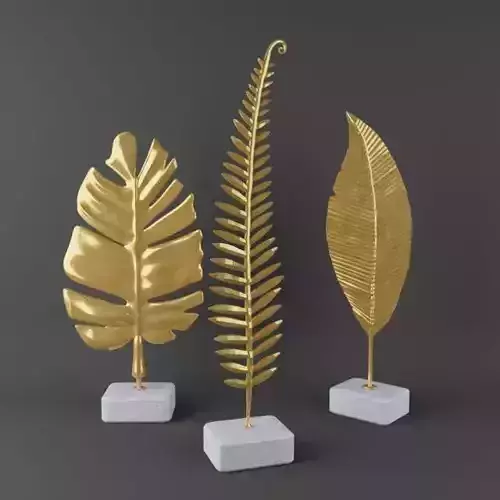Antiques collection three gold leaves