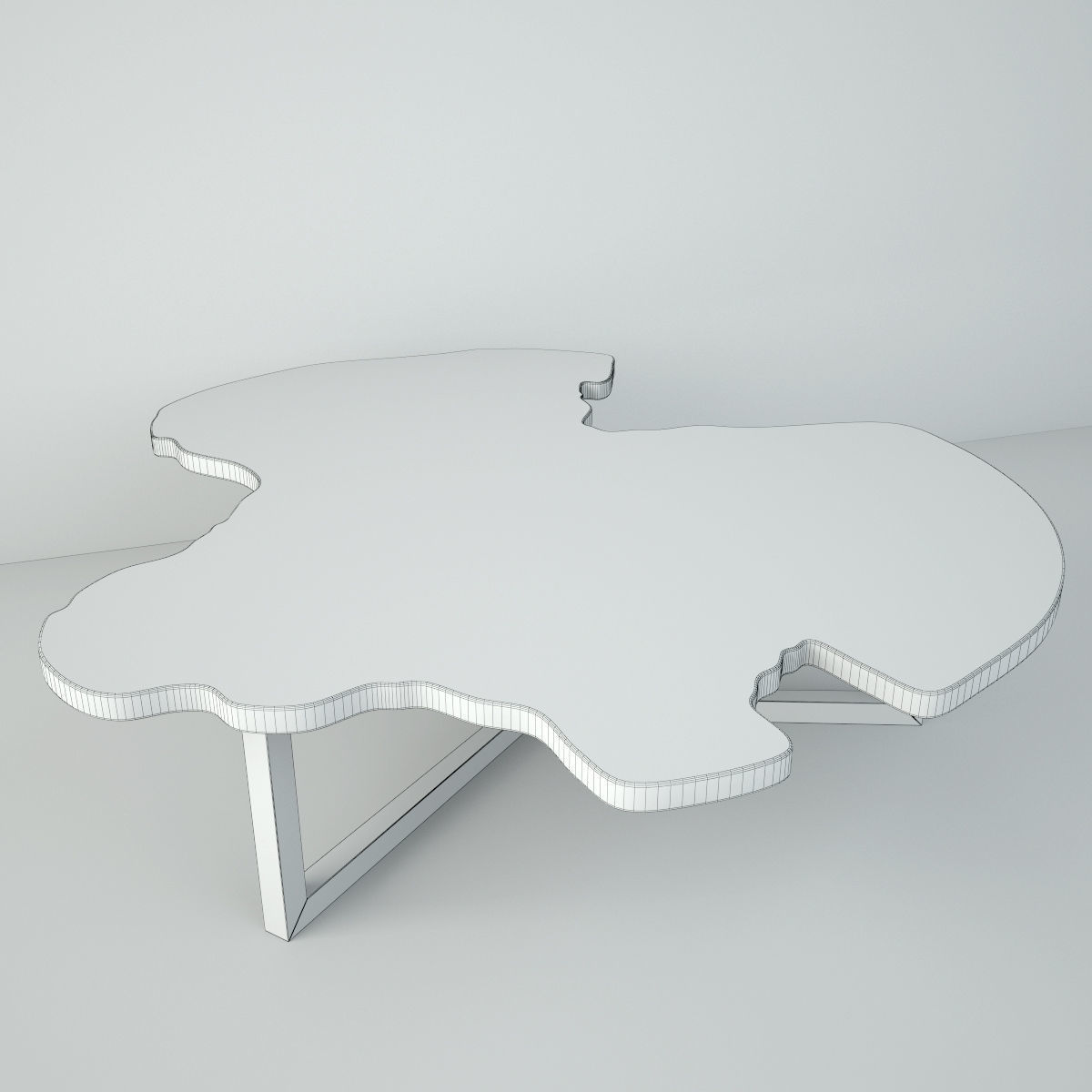 Organic Teak Root Table 2 3D model_2