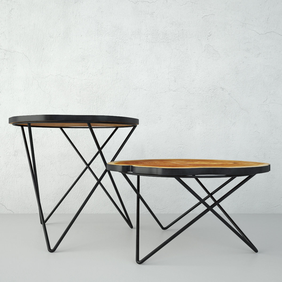 Organic Teak Root Tables 3D model_5