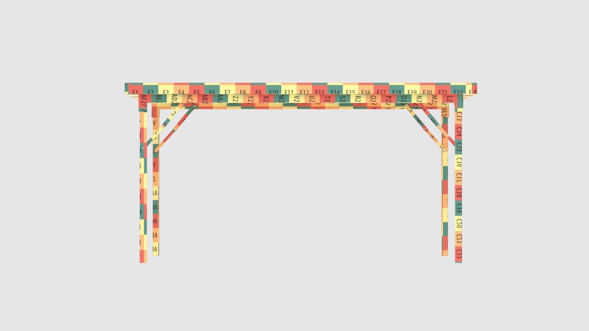 Folding Table 3D model_8