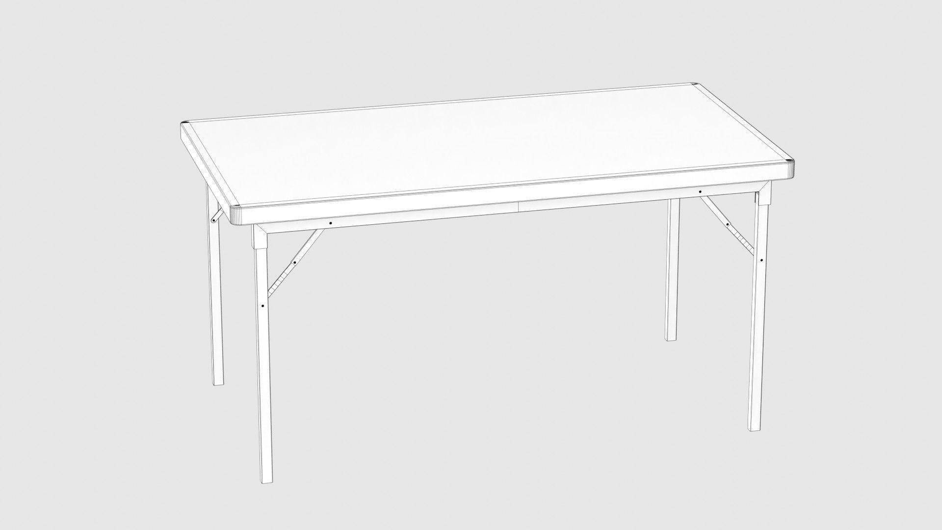 Folding Table 3D model_11