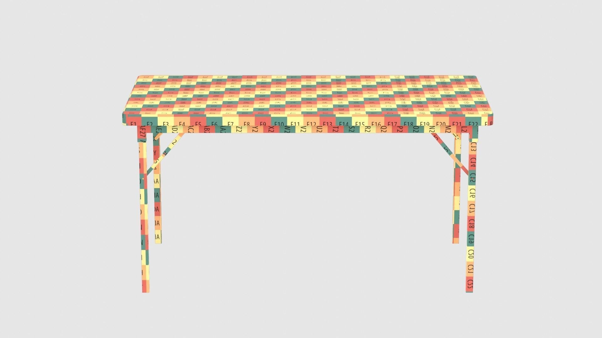 Folding Table 3D model_7