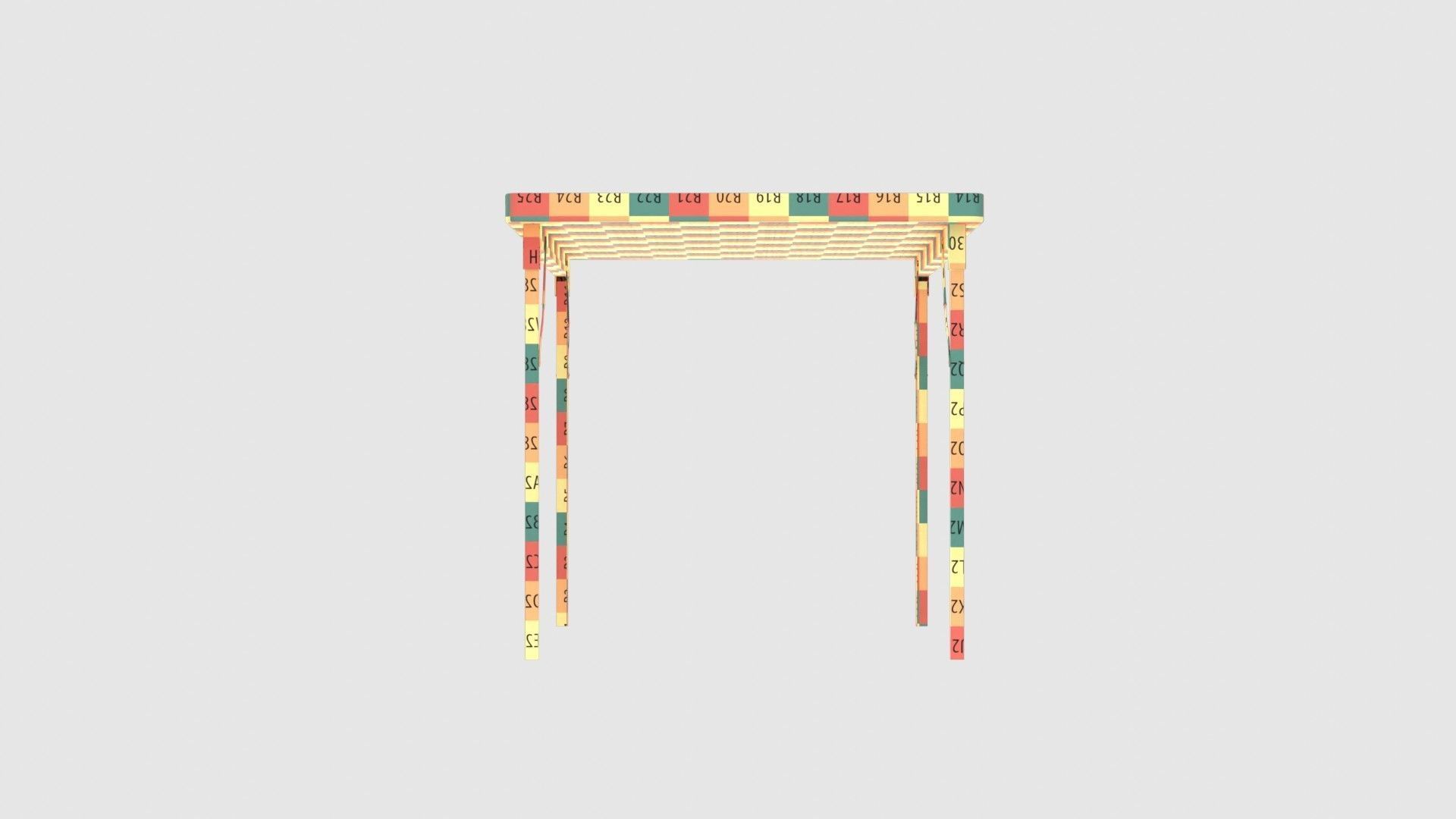 Folding Table 3D model_9