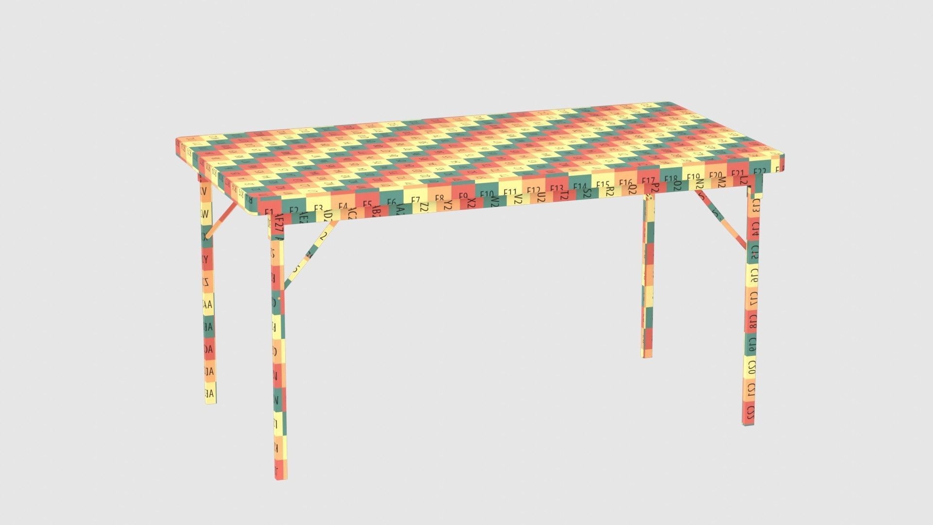 Folding Table 3D model_6